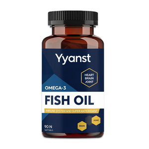 Capsules d'huile de poisson Oméga 3 OEM ODM pour la santé cardiaque, cérébrale, articulaire, immunitaire et antioxydante, favorisant le sommeil, 90 gélules - Product Image 1