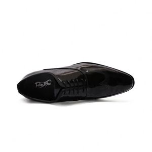 2020 New Snake Print Men's Dress <b>Shoes</b> Inverted Leather <b>Shoes</b> Made in Italy - Product Image 6