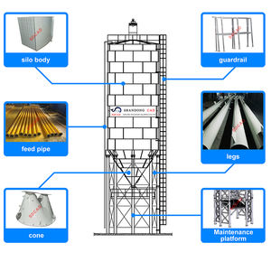100 1000 टन स्डकैड ब्रांड कंक्रीट बैचिंग प्लांट ने छोटे स्टील साइलो निर्माताओं के सीमेंट पाउडर सीमेंट पाउडर का इस्तेमाल किया था। - Product Image 4