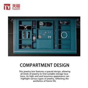 Panier coulissant pour armoire, style tiroir, avec séparateurs en grille, quincaillerie de rail coulissant intégré, pour dressing, panier de rangement pour sous-vêtements - Product Image 3