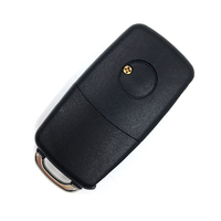Télécommande étanche à 3 boutons pour clé de voiture 433MHz Clé de voiture pliante 1527/2260 Code de clonage Porte de garage LED Type 6V Tension