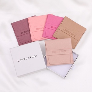 Wholesale Custom Logo Microfiber Jewelry Container Envelope Belt Style Velvet Pouches for Gift Packaging - Product Image 4