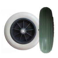 Roue de brouette en mousse PU 200*50, polyuréthane massif, pneu non gonflable, couleur personnalisée, pour chariot à main, vente en gros