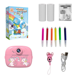 Kamera Digital kartun 1080P lucu untuk anak-anak, mainan anak perempuan motif instan Selfie Sensor pencitraan CMOS tipe Media - Product Image 3