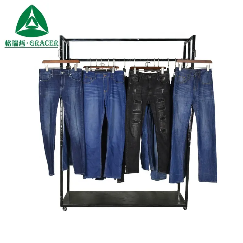 Bonne qualité fournisseur de vêtements d'occasion utilisé jeans usa assez utilisé des vêtements de seconde main