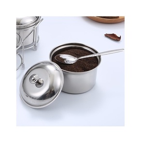 Utensili da cucina spezie in acciaio inossidabile sale zucchero olio pepe peperoncino condimento vaso contenitore con cucchiaio strumenti per erbe e spezie per tutte le stagioni - Product Image 5