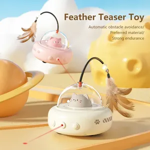 Smart Modern Teaser <b>Cat</b> <b>Interactive</b> <b>Toy</b> Electric <b>Cat</b> Teaser Stick Bell Training Pet <b>Toys</b> Replaceable Supplies - Product Image 1