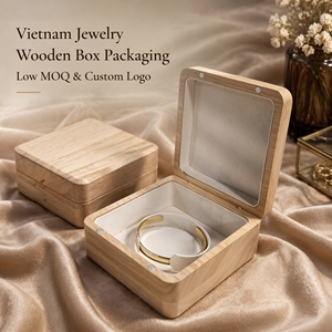 Custom Wooden <b>Bracelet</b> <b>Box</b> Manufacturer Velvet Insert Jewelry Packaging Supplier Vietnam - Product Image 2