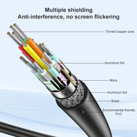 Cable Justlink 4K60Hz 2M Tipo C a HDMI, Compatible con Ultra Alta Definición, Cable Convertidor Tipo C a HDMI para HDTV y Laptop