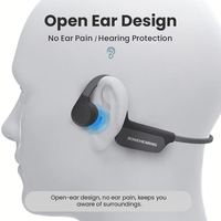 Support de cou pour appareil auditif étanche sans fil avec haut-parleur à conduction FM, suppression active du bruit (ANC) et mousse anti-bruit, idéal pour le sport et compatible Bluetooth