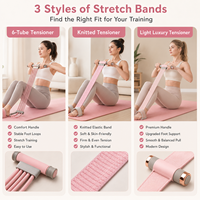 Bande de Résistance à Pédale pour la Récupération Post-partum du Plancher Pelvien, en PP + ABS + Latex Élastique, pour l'Assistance aux Sit-up, aux Jambes, au Dos et aux Épaules