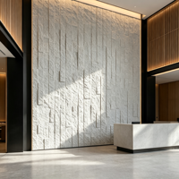 MCM Modern Fleksibel Ringan Blok Batu Veneer Keramik Lunak Ubin Dinding Kelas Tahan Api untuk Dekorasi Interior Eksterior