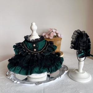 Muñecas Ichiban Kuji de algodón personalizadas de alta calidad para Labubu para Skullpanda en varios tamaños, vestido <span class=keywords><strong>verde</strong></span> Vintage de una sola Correa - Product Image 1