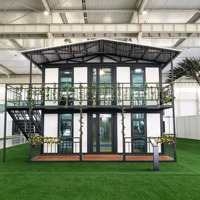 Maison préfabriquée extensible à 2 étages, maison mobile modulaire de luxe, villa préfabriquée en duplex pour station balnéaire