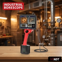 Caméra d'inspection vidéo endoscopique 3,9 mm 360° °   Écran articulé de 8 pouces, étanche IP67, pour l'inspection des conduits étroits de climatisation
