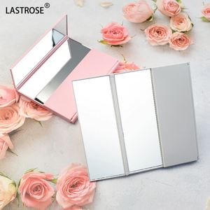High-Definition Portable Triple Fold Plastic <b>Makeup</b> Mirror Handheld Cosmetic <b>Tool</b> - Product Image 4