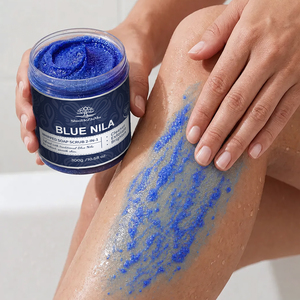 <span class=keywords><strong>Savon</strong></span> fouetté traditionnel marocain à la poudre <span class=keywords><strong>de</strong></span> Nila bleue, exfoliant, nettoyage en profondeur, extra fort, éclaircissant pour la peau, à l'aloe vera et à la glycérine - Product Image 6