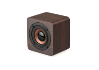 Haut-parleur de bureau portable mini en bois grainé OEM d'usine, compatible avec la charge USB, option multicolore, haut-parleur Bluetooth sans fil