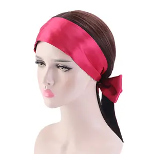 Bán Buôn Đa Chức Năng Phụ Nữ Cô Gái Vành Đai Sash Mượt Cổ Khăn Satin Khăn Headband Ban Nhạc Tóc Cho Phụ Nữ TD-223