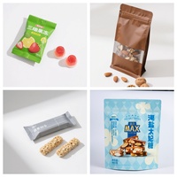 Sachets Doypack en papier kraft brun 9x14cm, recyclables, imprimés en héliogravure, avec fermeture zip et fenêtre, pour emballage alimentaire