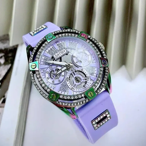 Reloj Deportivo de Lujo para <span class=keywords><strong>Mujer</strong></span> GW0536L2, Cuadrado, 38 mm, Caja de Acero Inoxidable, Correa de Silicona, Cuarzo, Venta al Por Mayor - Product Image 6