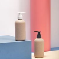 Bouteille de pompe de paille de blé à épaule ronde, bouteille de paille de blé biodégradable bouteille de lotion