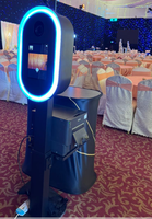 Station de selfie portable pour iPad avec lumière RVB pour mariage, fête, événement, cabine photo 360°.