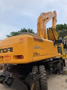 Excavadora de ruedas Hyundai 210W-7 210W-9 usada, máquina de construcción de 21 toneladas de segunda mano, motor bien mantenido de Corea a la venta - Product Image 5