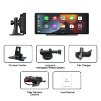Écran portable sans fil CarPlay de 10,26 pouces OEM ODM, Android Auto, IPS, FM, Bluetooth, lecteur multimédia de navigation automobile