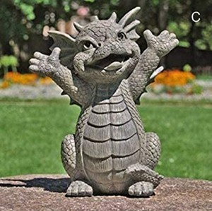 Statue de jardin DIY en résine imitation pierre, représentant un petit <span class=keywords><strong>dragon</strong></span> endormi, des couples de dragons amoureux ou un double <span class=keywords><strong>dragon</strong></span> de <span class=keywords><strong>donjon</strong></span> - Product Image 3