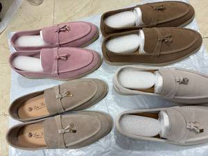 Nuove <span class=keywords><strong>Scarpe</strong></span> da <span class=keywords><strong>Donna</strong></span> in Vera Pelle di Vacchetta, Mocassini Comodi con Stampa, Slip-On per Autunno e Inverno - Product Image 5