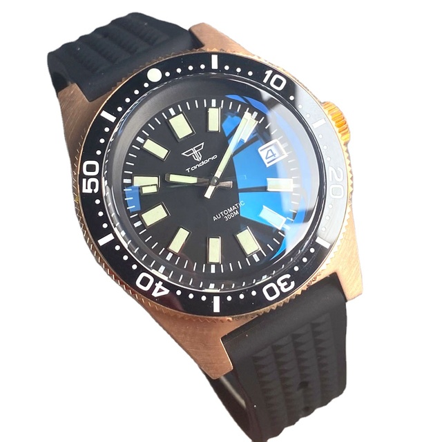 2025 Montre Homme Luxury 62MAS Luminous NH35 AR Sapphire Glass Automatic 300m Waterproof Bronze Dive Watch