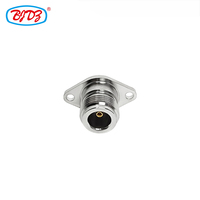 Conector RF de panel con brida de 2 orificios, tipo N hembra, de 50 ohmios, para soldar en PCB, para equipos de comunicación, disponible en fábrica.