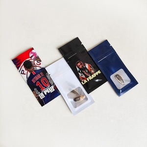 定制徽标印刷 1ml 3ml 2g 迷你烟弹预包装拉链卡利卷筒笔烟弹小袋带窗包装袋 - Product Image 5