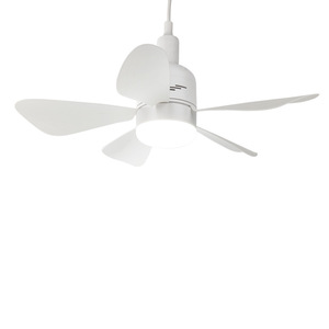 Ventilateur de plafond avec lumière, tête mobile, rotation à 360°, télécommande, gradation électrique, verre E27, moderne, garantie 10 ans - Product Image 1