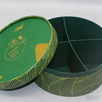 Emballage de boîte-cadeau circulaire personnalisé avec logo imprimé, jetable, recyclable, biodégradable, séparé intérieurement