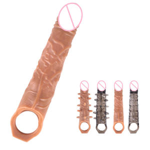 Yüksek kaliteli erkek TPE parçacık silikon kol gecikme prezervatif dikenli uzun kalın aşınma yetişkin ürünleri yapay penis prezervatif yetişkin seks oyuncakları - Product Image 3