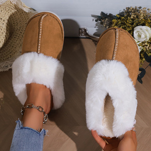 Stock disponible, nouvelles pantoufles Eva 2024, douces et moelleuses, confortables, chaudes pour l'hiver, pantoufles en peluche confortables pour femmes - Product Image 3