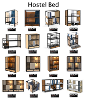Mobilier de chambre à coucher moderne, lit superposé pour adulte, lit superposé à Double Capsule avec escalier et casiers