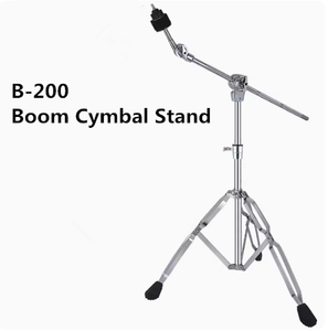 Support de cymbale à double renfort chromé, support de cymbale de batterie réglable en hauteur, accessoire de percussion pour batterie OEM/ODM - Product Image 3