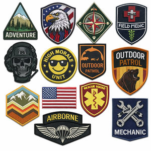 Wholesale Design Letter Logo Fabric Patches Badge Iron On Outdoor Style Custom Embroidery Patch For Hat - Product Image 1