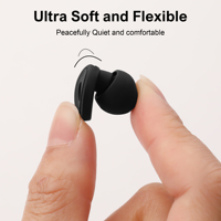 Bouchons d'oreilles en silicone CE EN352 23dB SNR Réduction du bruit Réutilisables Protection auditive pour dormir sur le côté Logo personnalisé