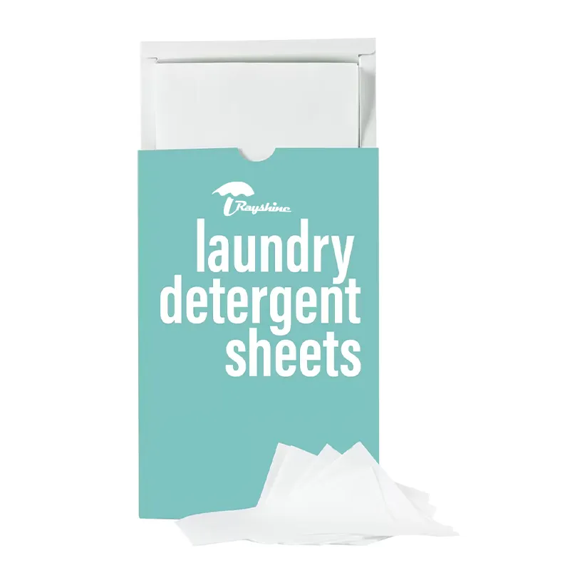 Pabrik grosir 75% konsentrat deterjen lembar Laundry kertas pembersih wangi lembaran sabun 5*15cm 30 buah