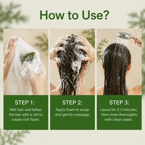 Shampoing Solide Platycladus Orientalis Marque Blanche Sans Sulfate Formule Anti-Chute et Croissance Capillaire Naturelle à Base <span class=keywords><strong>de</strong></span> Plantes Doux et Volumineux - Product Image 4