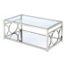 OE HOME Modern Metal and Glass Coffee Table for Dining and Living Room Home Decor - Product Image 6