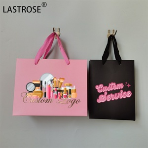 Borsa della spesa di lusso all'ingrosso del cartone rosa chiaro riciclabile etichetta privata per i cosmetici per il regalo del rossetto del Mascara - Product Image 3