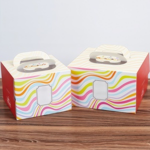 Caja <span class=keywords><strong>de</strong></span> Pastel Cuadrada <span class=keywords><strong>de</strong></span> Papel <span class=keywords><strong>Kraft</strong></span> Ecológica Personalizada <span class=keywords><strong>de</strong></span> 4/6/8/10/12 Pulgadas, 8x8x4 Pulgadas <span class=keywords><strong>con</strong></span> <span class=keywords><strong>Ventana</strong></span> para Pastel <span class=keywords><strong>de</strong></span> Cumpleaños y Regalos - Product Image 5