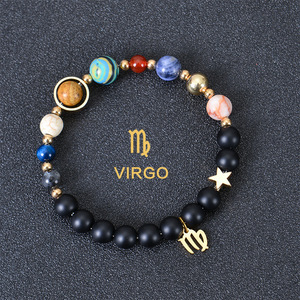 <span class=keywords><strong>Pulsera</strong></span> <span class=keywords><strong>de</strong></span> Zodiaco <span class=keywords><strong>de</strong></span> cuentas planetarias y mate negro natural para hombres y mujeres regalos ZU052 - Product Image 5