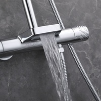 Mitigeur mural de salle de bain moderne chromé ZY-S01C, ensemble bain-douche avec pommeau de douche pluie, cascade en laiton, style moderne