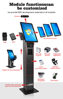 Quiosco de Autoservicio con Pantalla Táctil Curva de 15.6/21.5'' y 10 Puntos, Resolución Full HD, Escáner de Código de Barras QR, Impresora y SDK, Precio de Fábrica Económico